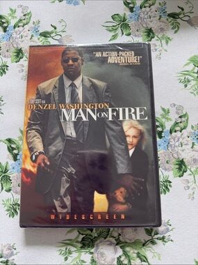 Man on Fire Widescreen DVD - Denzel Washington - Black/Orange Cover